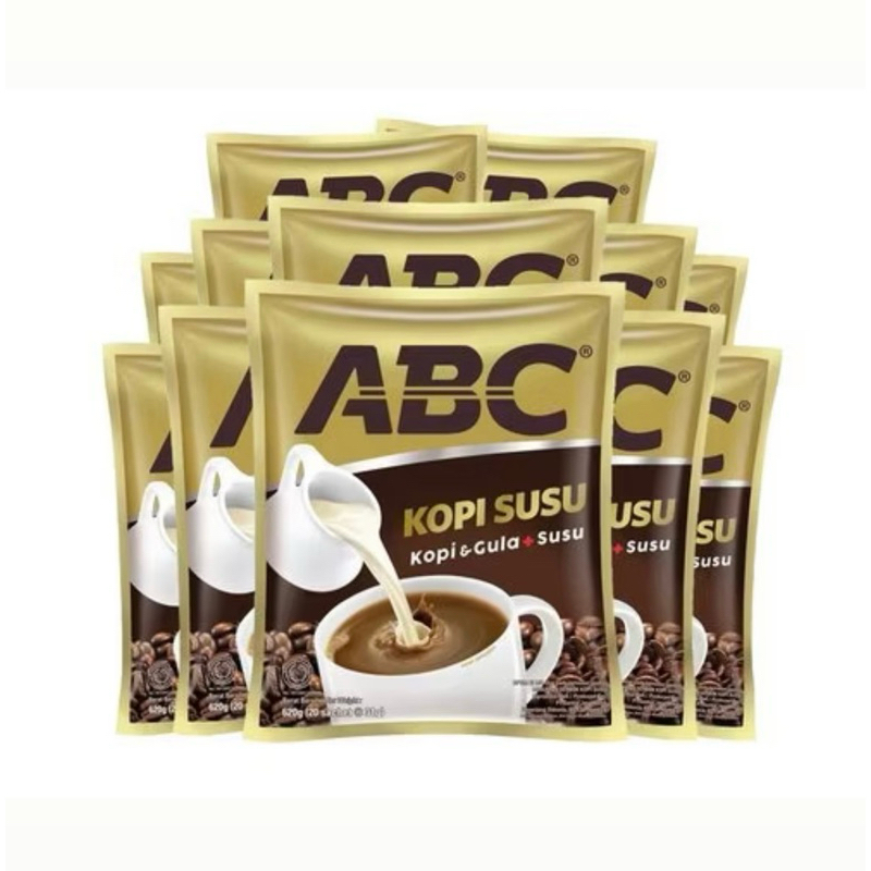 

ABC Kopi Susu (Kopi & Gula + Susu) 31 Gram 1 Renteng 10 Pcs