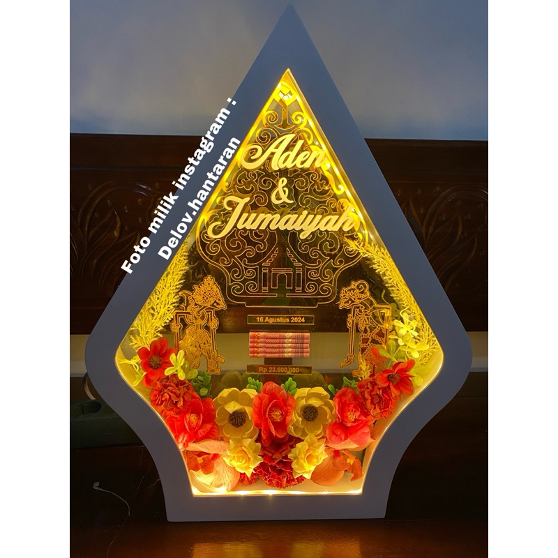 Mahar Pernikahan Gunungan Wayang Mahar Bingkai