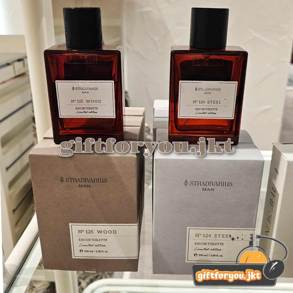 Parfum Pria Stradivarius Man Steel N124 Wood N125 Parfum Cowok 75 100 ml EDT Original Eau De Toilett