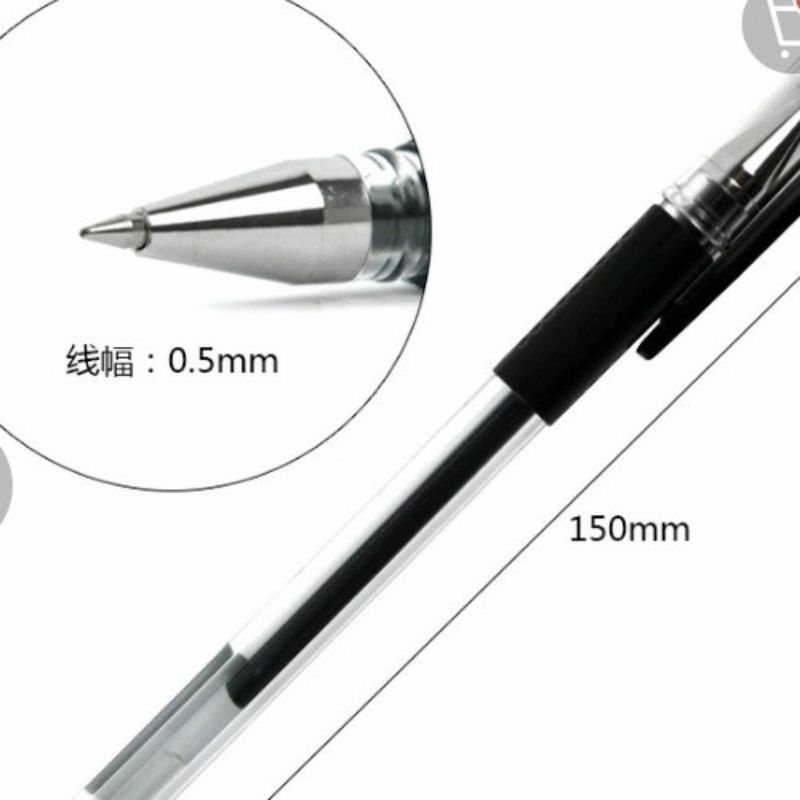 

Pulpen Gel ink tebal 0.5mm hitam