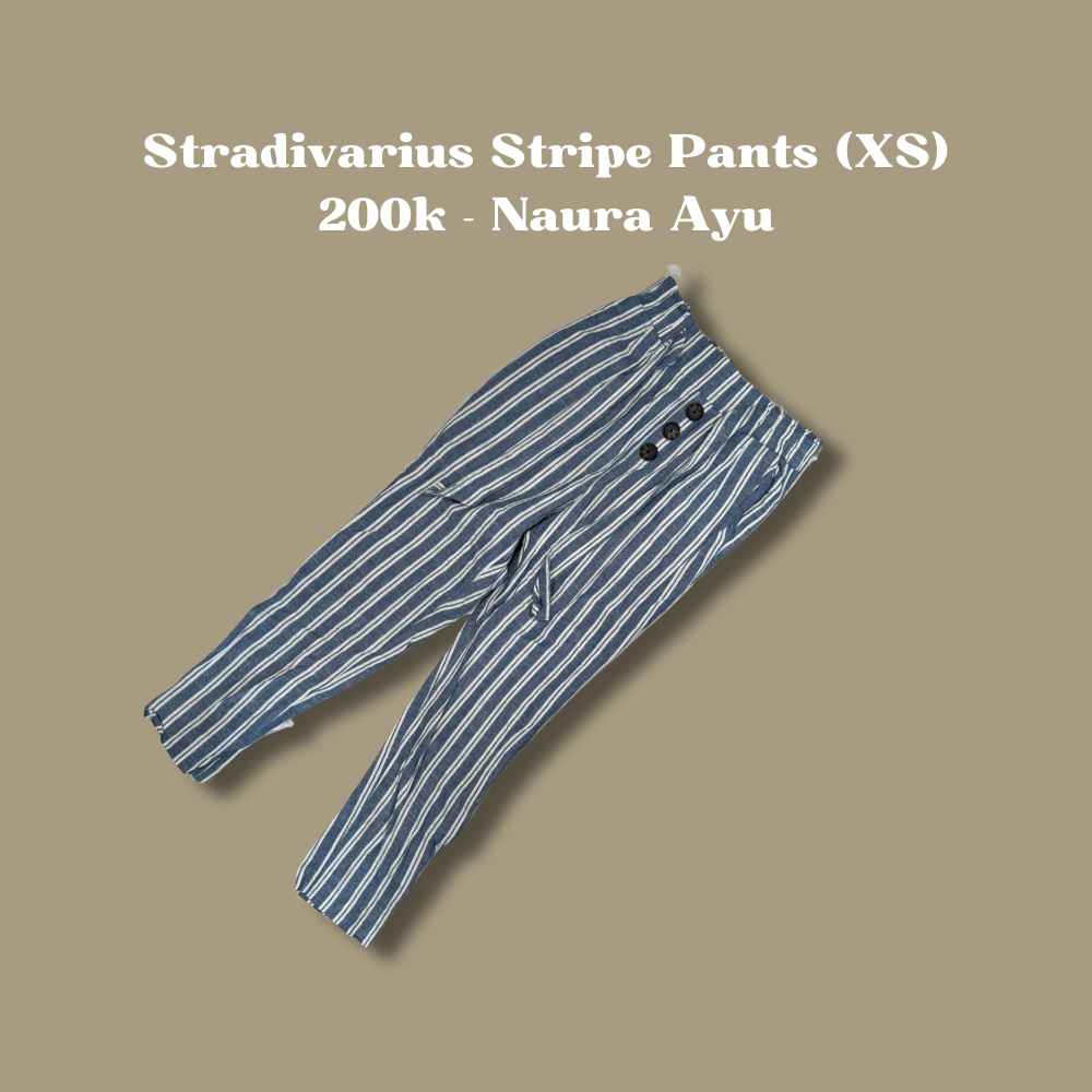 Stradivarius Stripe Pants Size XS - Naura Ayu
