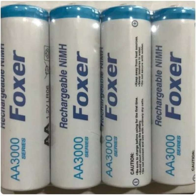 BATERAI AA A2 RECHAGEABLE CHARGE FOXER 3000MAH HARGA PER 1 PCS