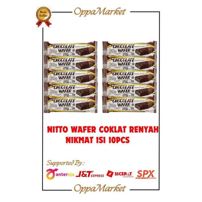 

NITTO WAFER COKLAT RENYAH NIKMAT NITTO ISI 10PCS