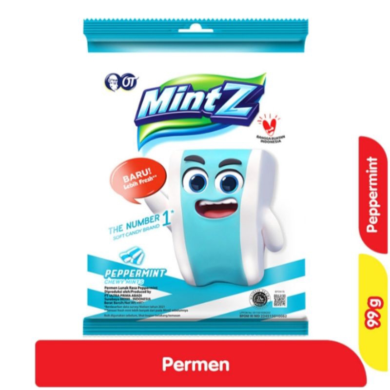 

MINTZ PERMEN CHEWY PEPPERMINTZ LUNAK- NETO 115G