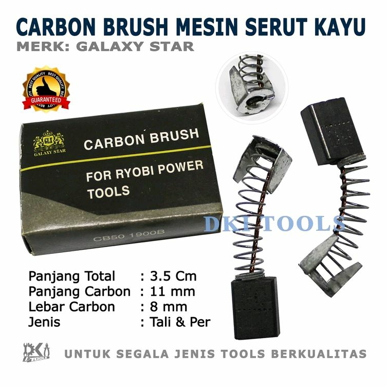 GLX Arang Carbon Brush CB 50 Mesin Serut Kayu Planer 3.5 Cm