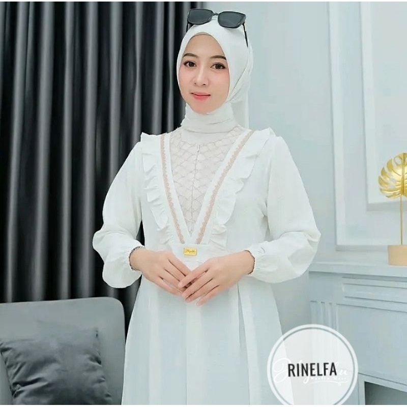 SELLA DRES GAMIS CRINKEL AIRFLLOW MIX BURKAT KOMBINASI RENDA LD 110 PB 135