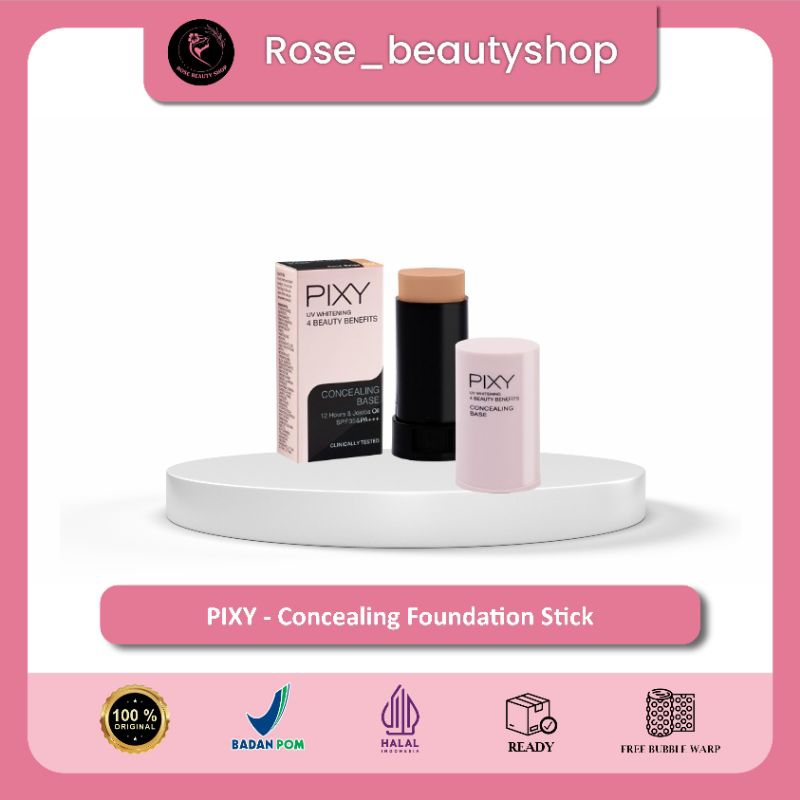 PIXY Concealing Base 4 Beauty Benefits - Foundation Stick - Bedak Pixy - Foundation Conceler - Pixy 
