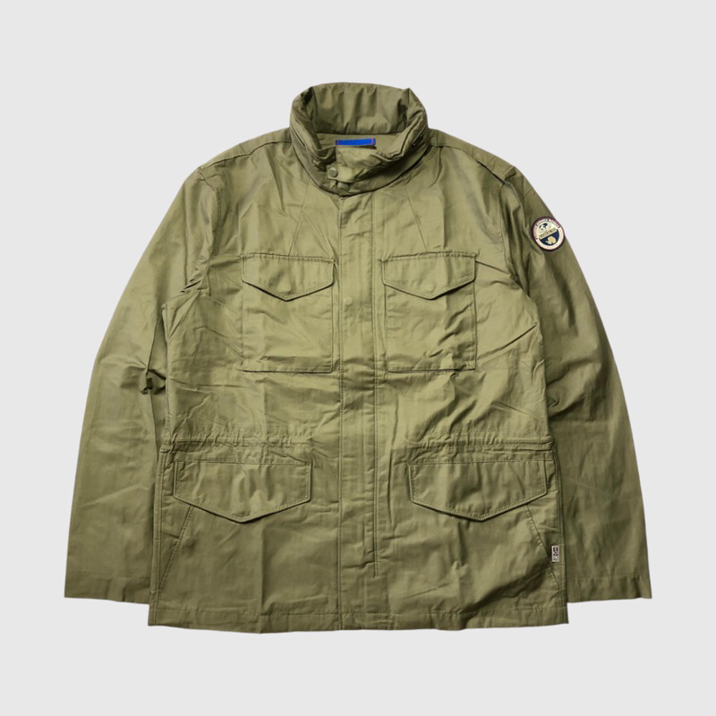 Napapijri Antarctic Research Program Atessa M65 Military Field Parka Coat Hooded Jacket Army Green