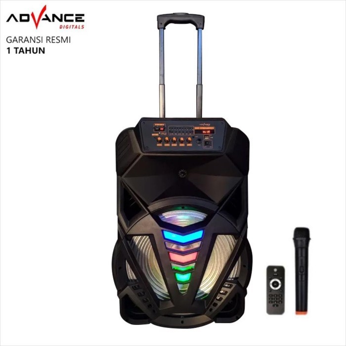 SPEAKER PORTABLE KARAOKE ADVANCE K1501 / K 1501 / K 1501N , 15 INCH BLUETOOTH