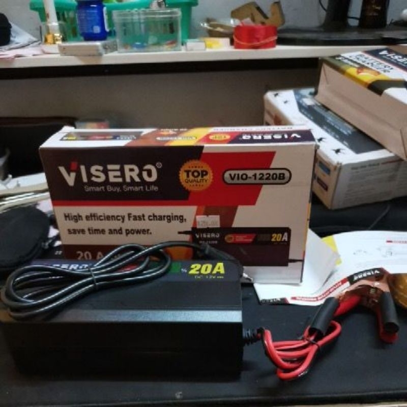 Cas aki baterai battery charger Visero VISERO-1220B