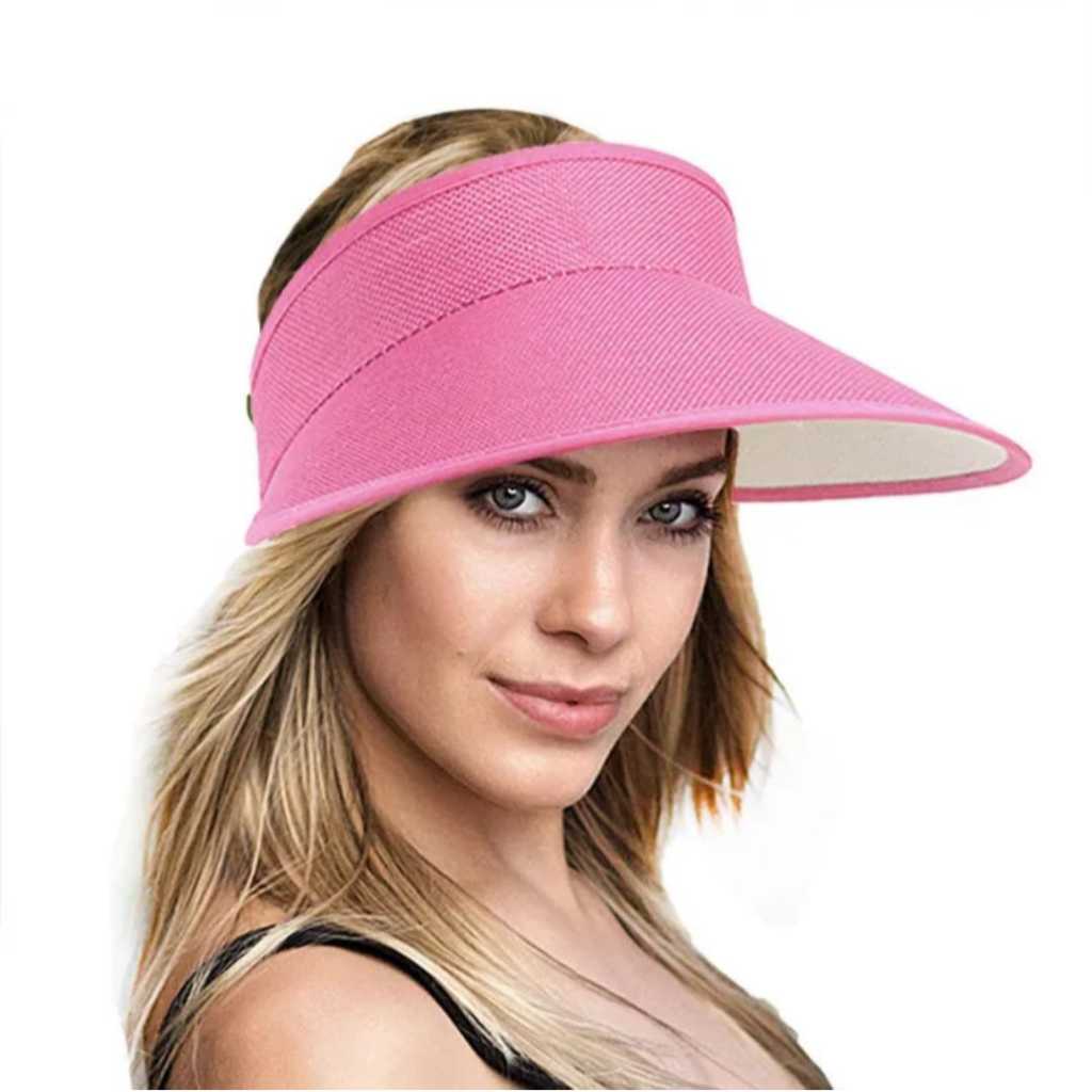Topi Tennis Topi Pantai Topi Anti UV Pria Wanita Impor  Tali blk Karet