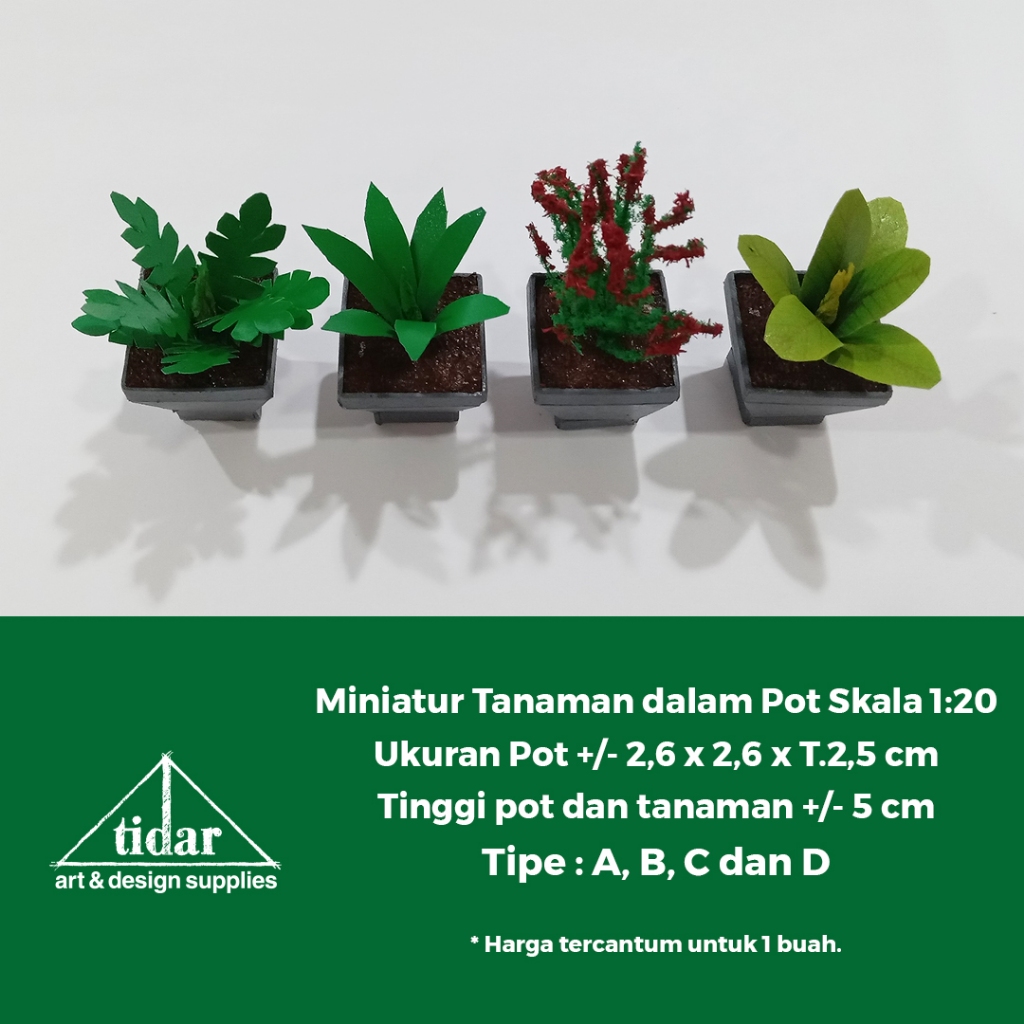 

[MR] MH - Miniatur Tanaman dalam Pot Skala 1:20 - Maket Pohon Bunga