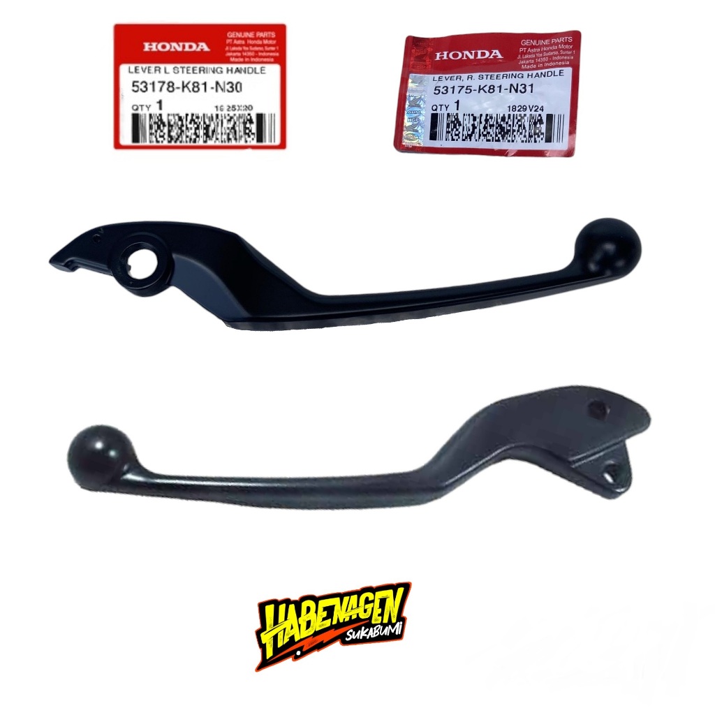 HANDLE SCOOPY DONAT | hendel rem sepasang kiri kanan honda beat street scoopy donat k93 ori ahm hgp