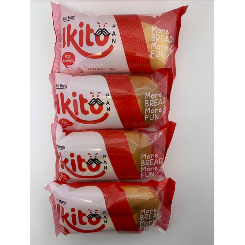 

Paket 16 Roti Ikito Pan, rasa kombinasin4 rasa, 880 gram
