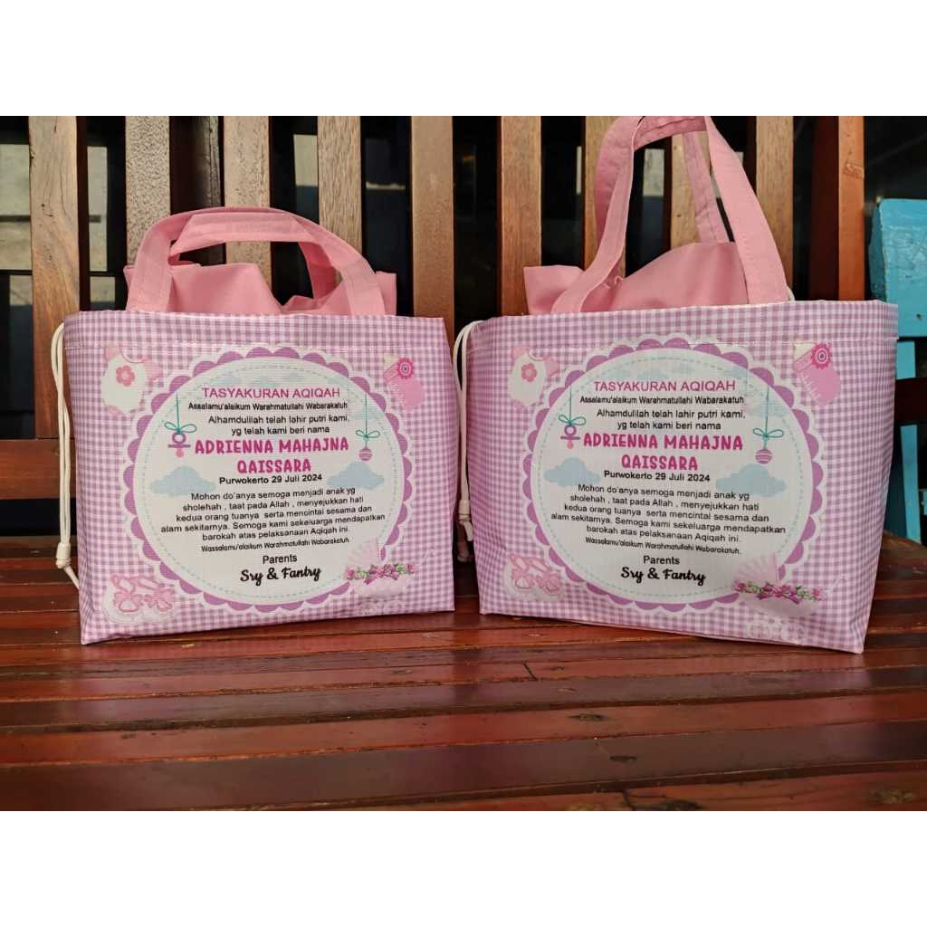TAS SOUVENIR HAJATAN / TAS MUAT NASI KOTAK 20X20