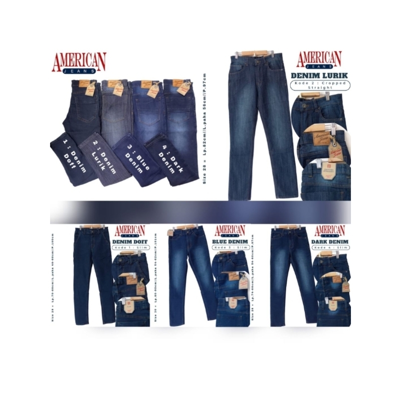 AMERICAN JEANS Celana Jeans Pria
