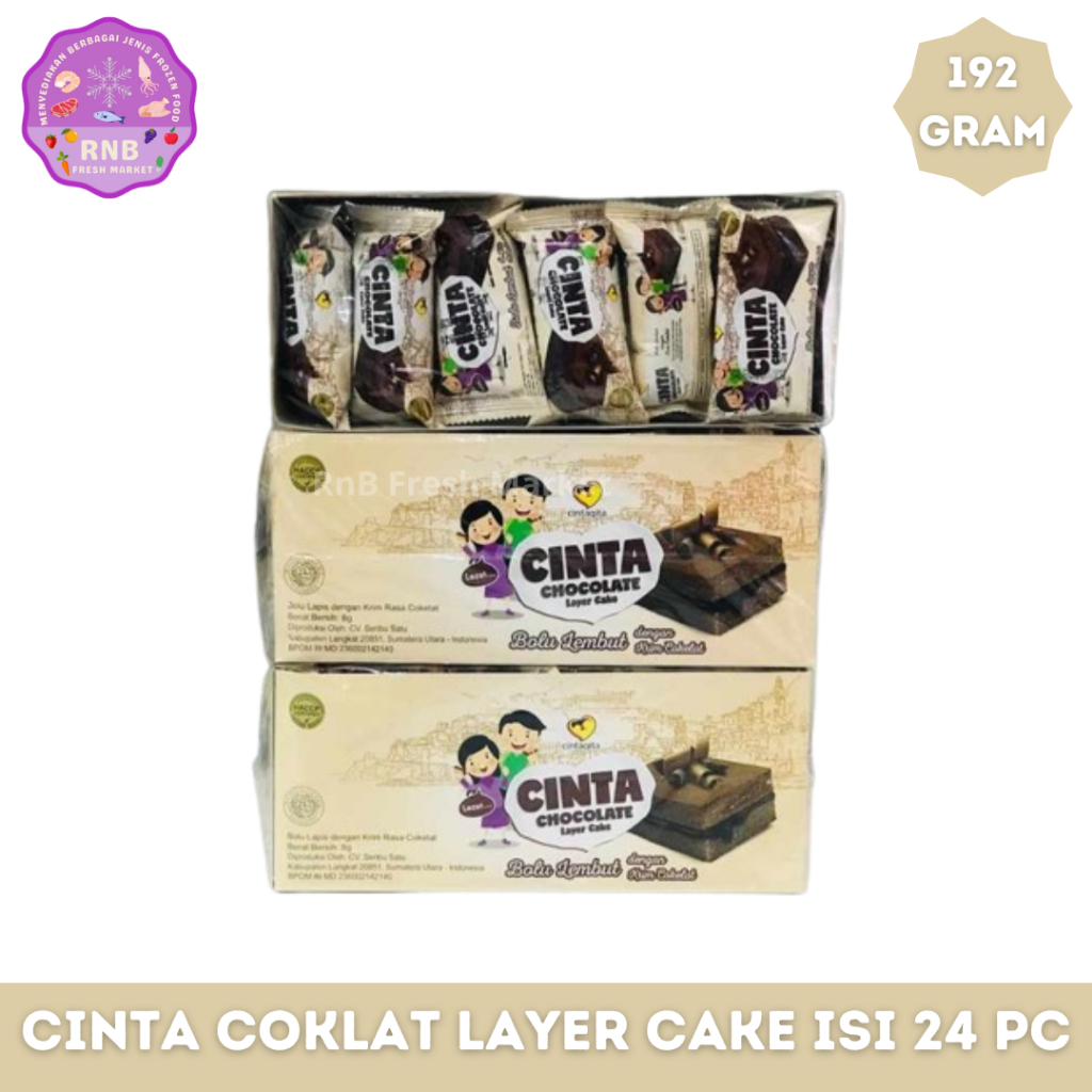 

Cinta Coklat Layer Cake Isi 24 Pcs Netto 192 Gram