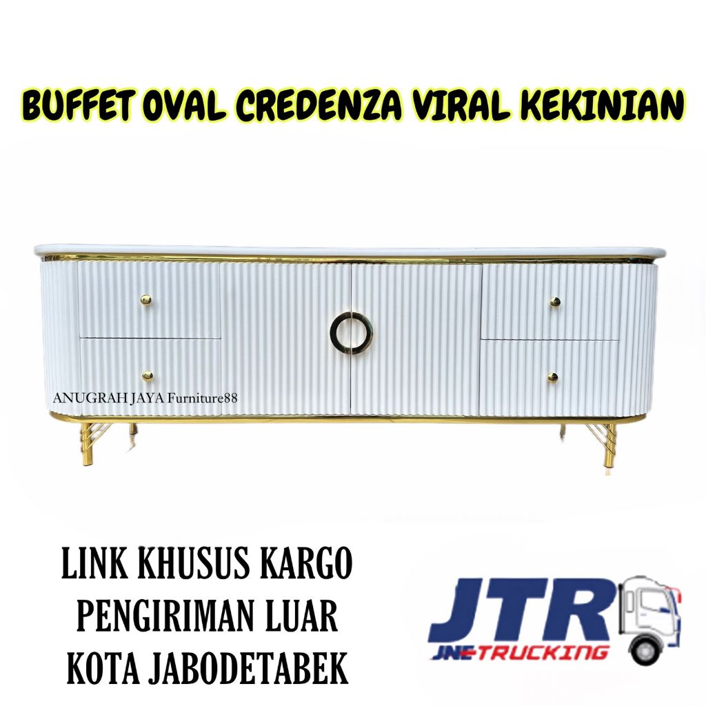(Khusus Kargo) Bufet Tv Salur Credenza Tinggi 60 cm / Bufet Laci Serbaguna / Meja Tv / Rak Tv