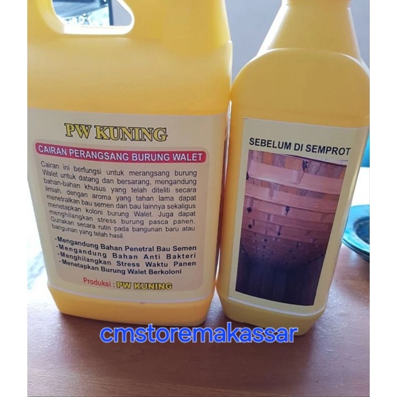 Parfum Walet PW Kuning Ukuran 5 Liter Aroma Parfum Pemikat Rumah Walet 5 L