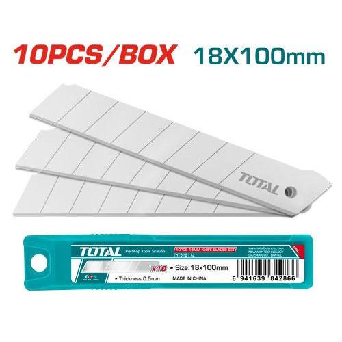 

10Pcs 18mm Knife Blades Set/10Pcs 18mm set mata cutter TOTAL THT519112