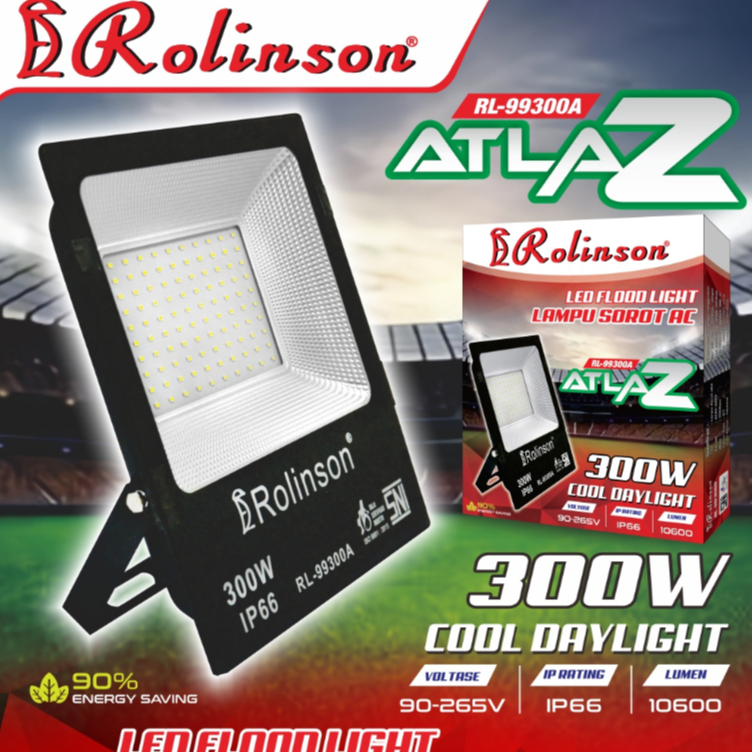 RL-99300A Lampu Sorot AC 300 Watt Rolinson atlaz IP66 Tembak flood led