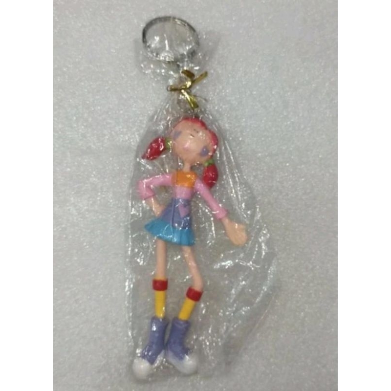 key chain gantungan kunci boneka karet perempuan unik bahan tebal motif doll anak cewek wanita karak