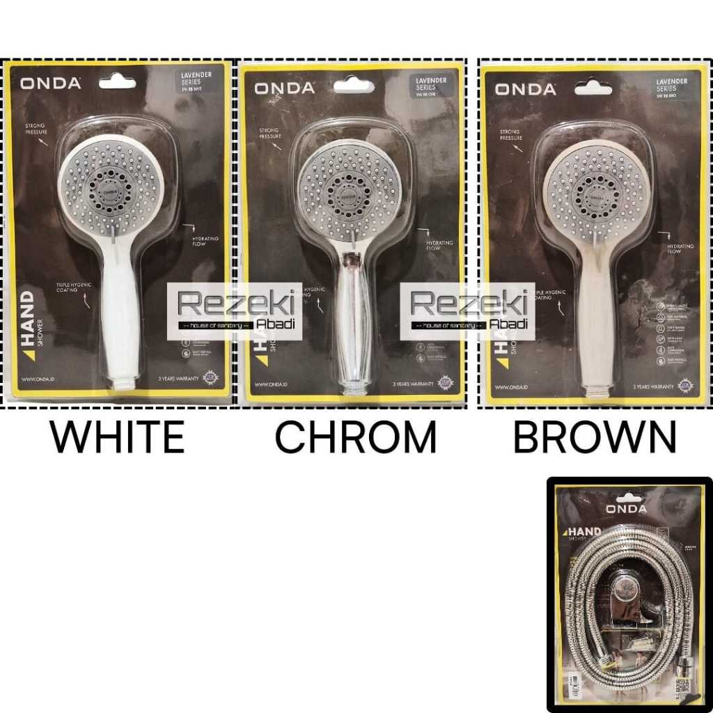 Handshower Onda Exclusive - Shower Mandi 3 Sistem - Keran Cabang