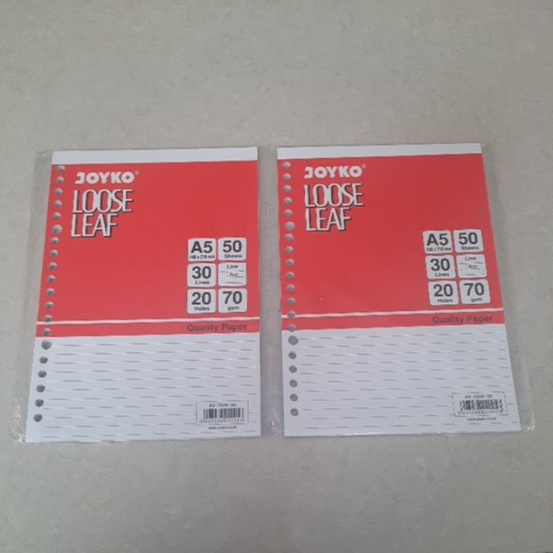 

Isi kertas binder A5 joyko isi 50 lembar