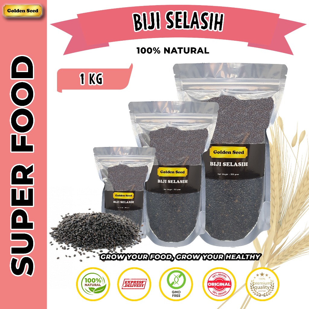 

BIJI SELASIH 1000 GR - BASIL SEED 1 KG - SELASIH SUPER 1000GR