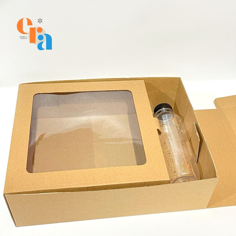 Dus Pudding Sekat Uk 25 | Kotak Catering Sekat Dengan Mika | Kotak Dessert Sekat Vla | Box Kue Pudin