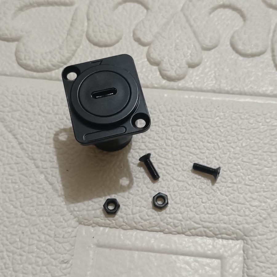 Socket Mounting USB Type-C Port Konektor Female to Female not Neutrik