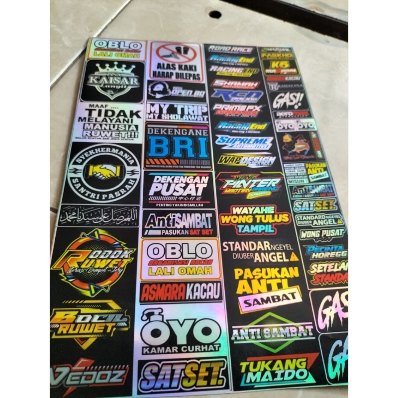 

STIKER KATA KATA | STIKER PACK | STIKER 1 LEMBAR | STIKER HOLOGRAM