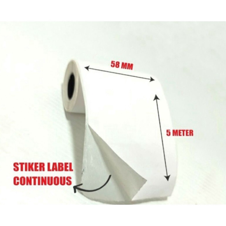 

ZEHMD7159 Label Direct Stiker Thermal 58x5 m Label Sticker Stiker Thermal 58 x 5 58mm x 5 m