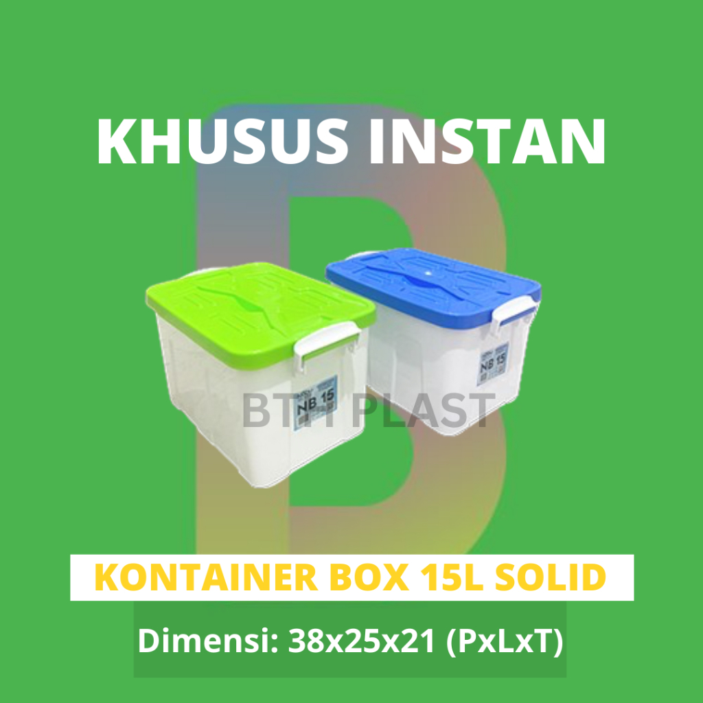 BOX CONTAINER 15 LITER PUTIH + RODA - Kontainer Box / Container Box Kecil