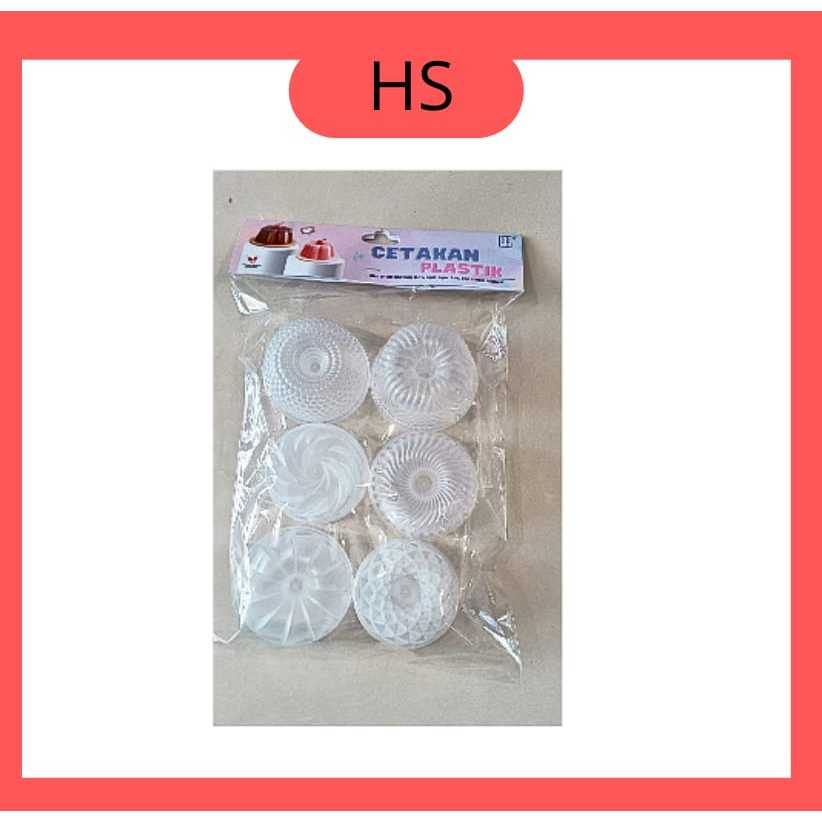 Cetakan Jelly Cup 6pcs- plastik