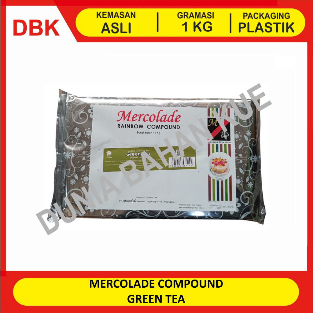 

MERCOLADE RAINBOW COMPOUND GREEN TEA - 1 KG / COKELAT COMPOUND GREENTEA