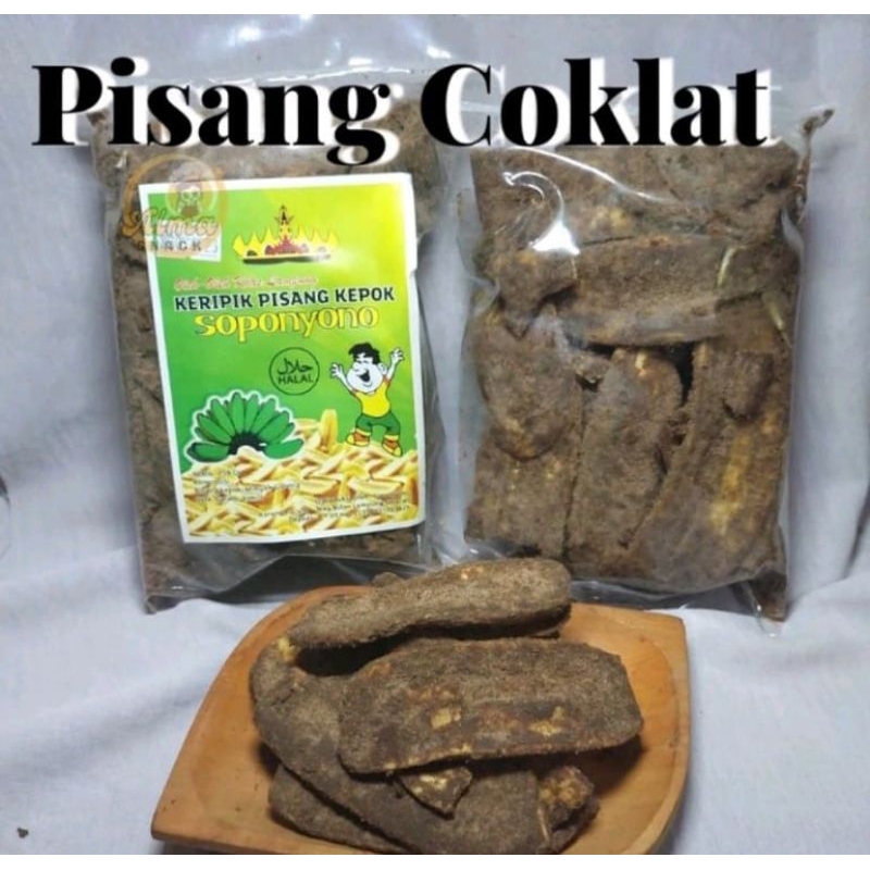 

KERIPIK PISANG KEPOK SOPONYONO RASA COKLAT