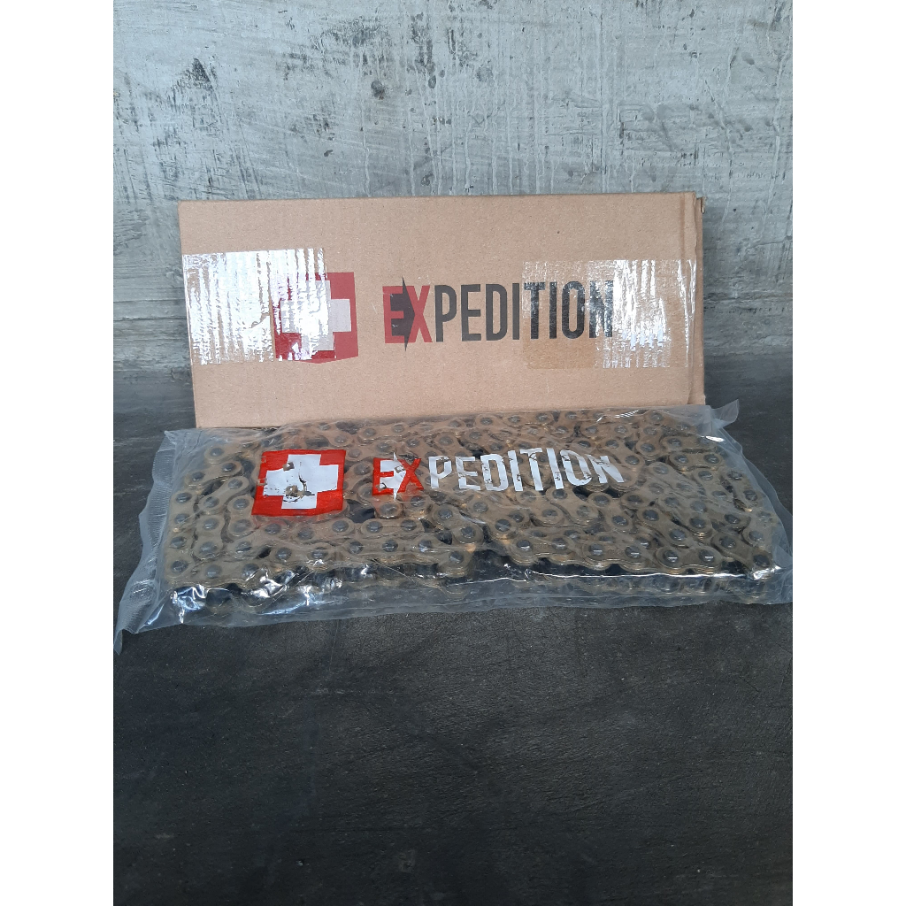 RANTAI EXPEDITION WARNA EMAS RANTE MOTOR TRAIL UKUR 428H-140L