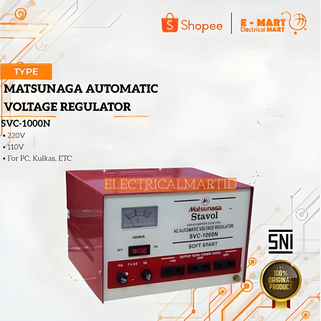 PROMO Stabilizer Matsunaga 1000VA Stavolt Matsunaga 1000Watt