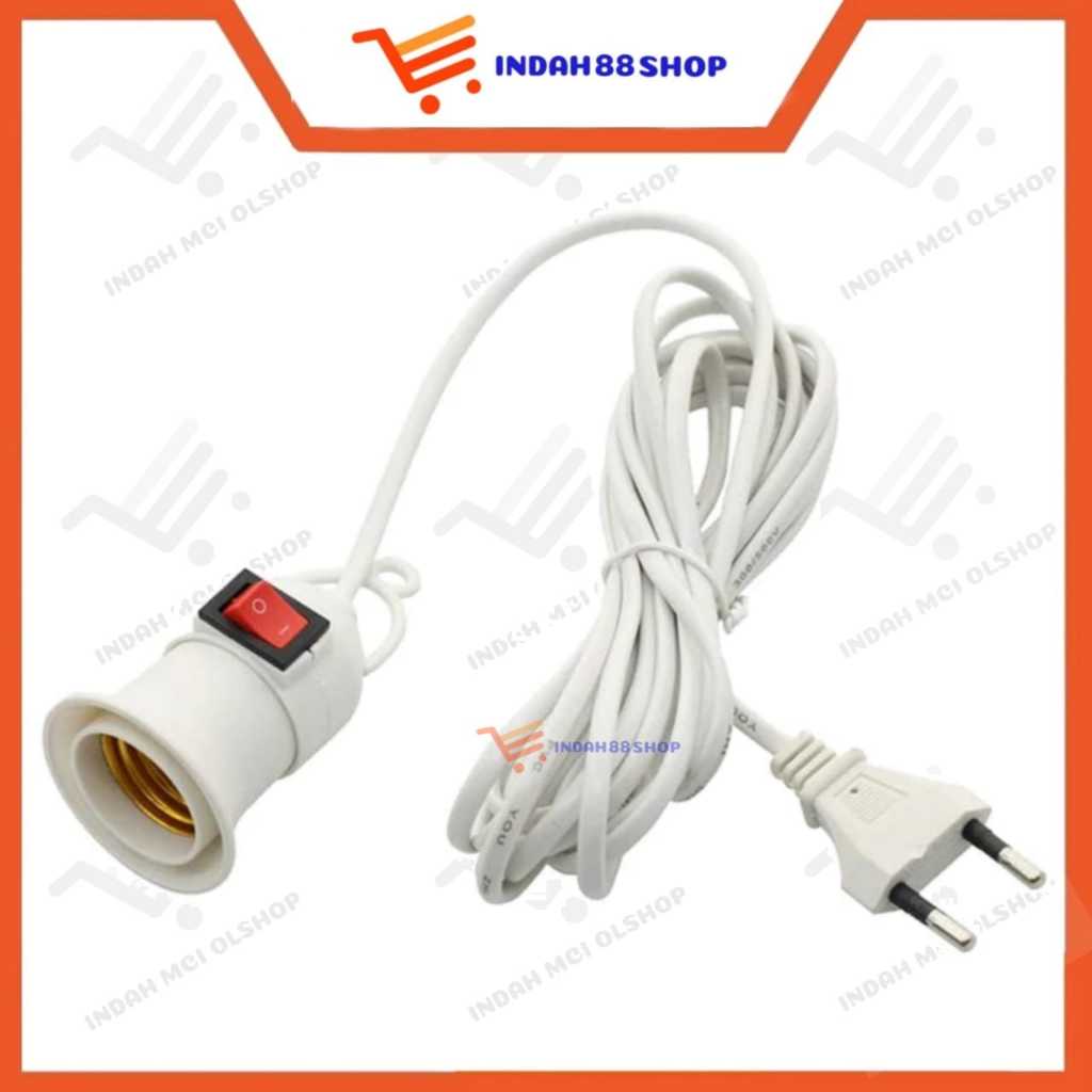 Fitting Lampu Gantung Saklar + Kabel