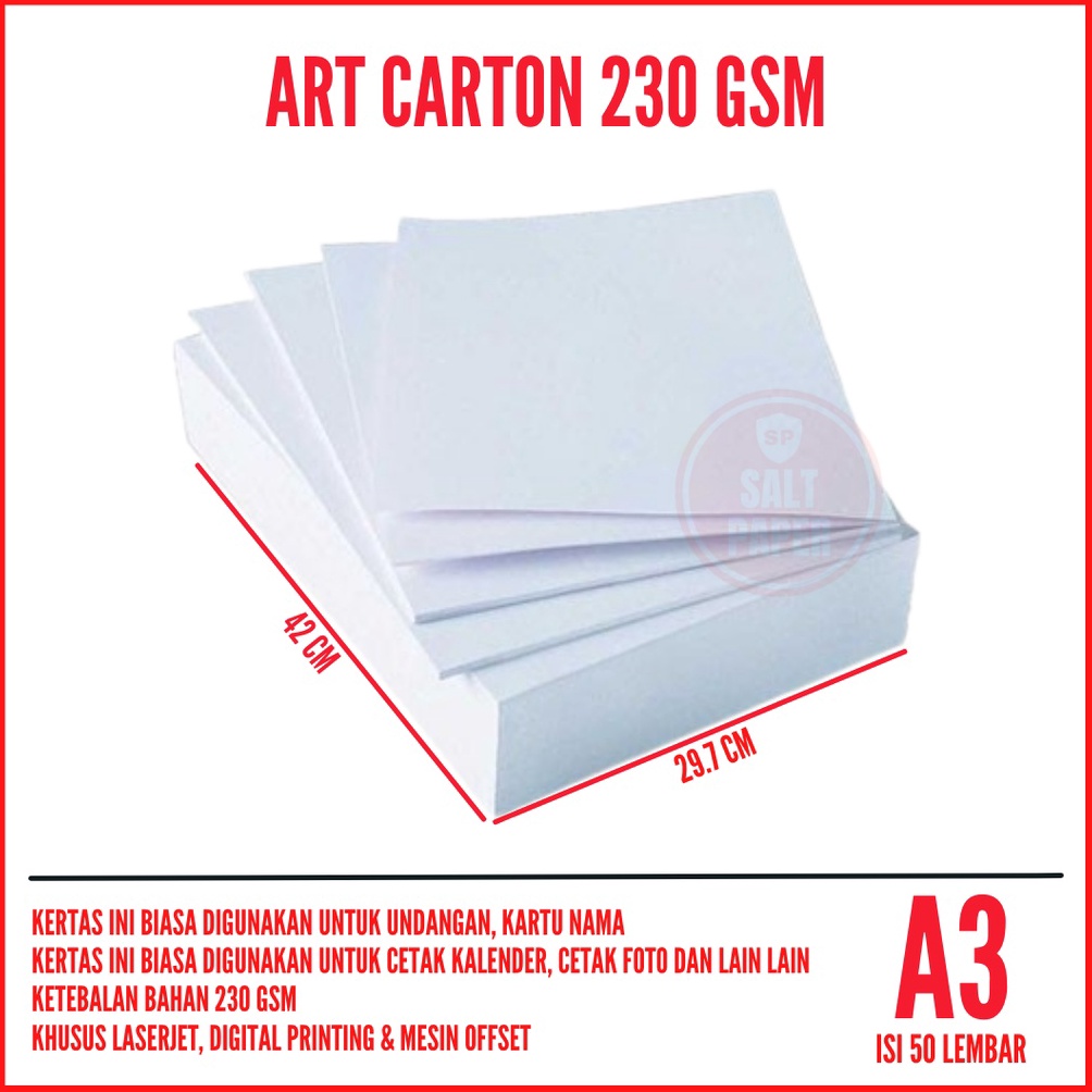 

8IHBM4454 Kertas Art Carton 26 gsm A3 5 lembar Kertas Art Karton A3 26 gsm Kertas Art Karton 26 gsm