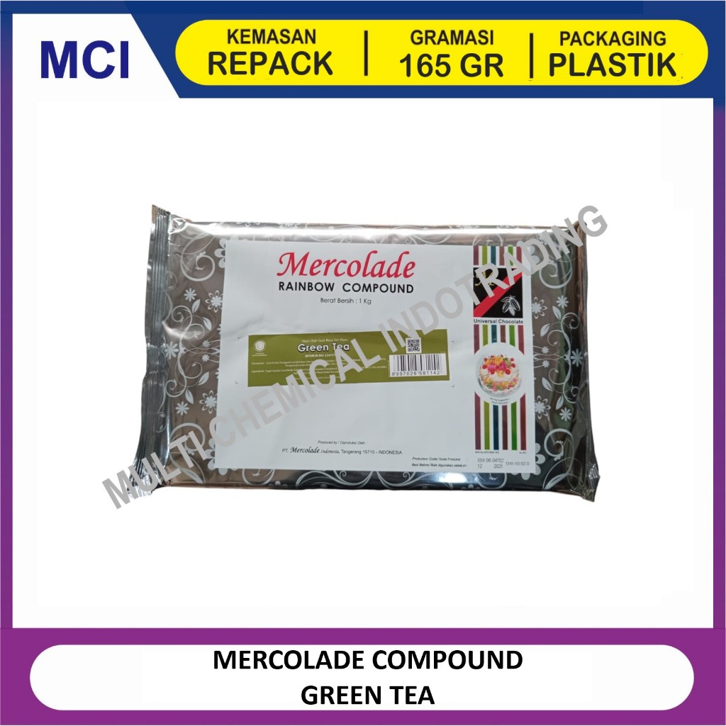 

MERCOLADE RAINBOW COMPOUND GREEN TEA / COKELAT COMPOUND GREENTEA - 165 GR