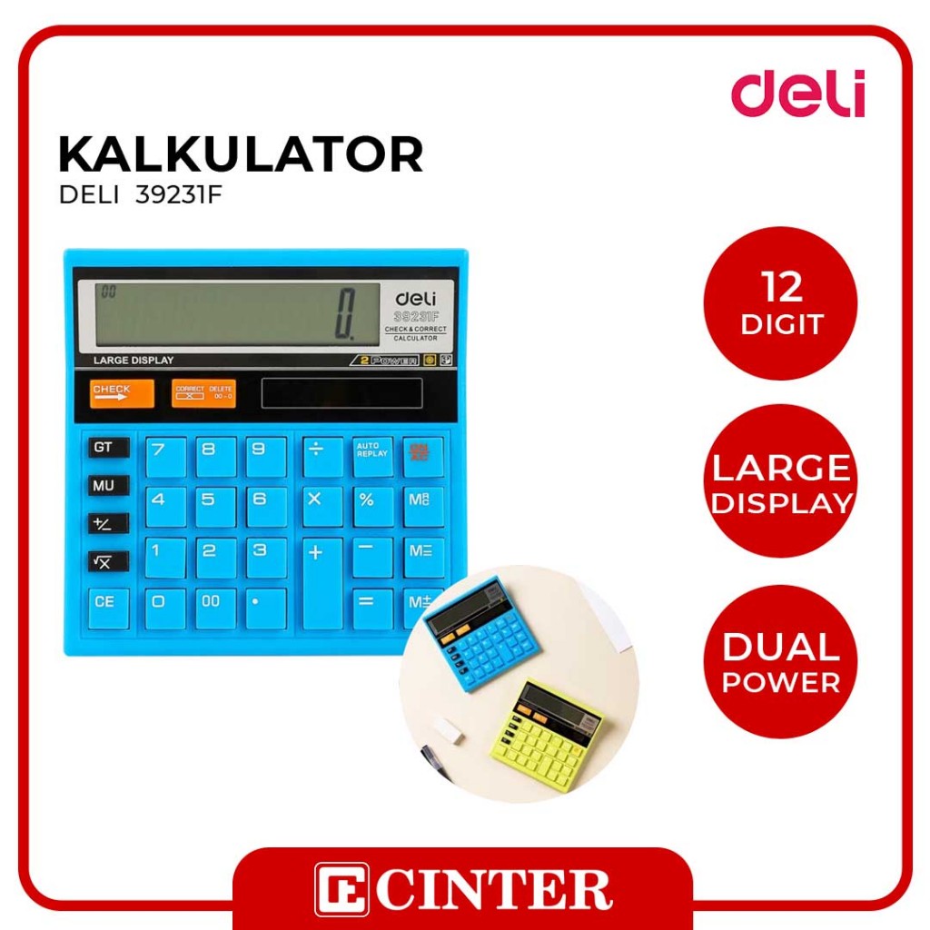 

DELI - KALKULATOR / CALCULATOR 12 DIGIT BLUE 39231F