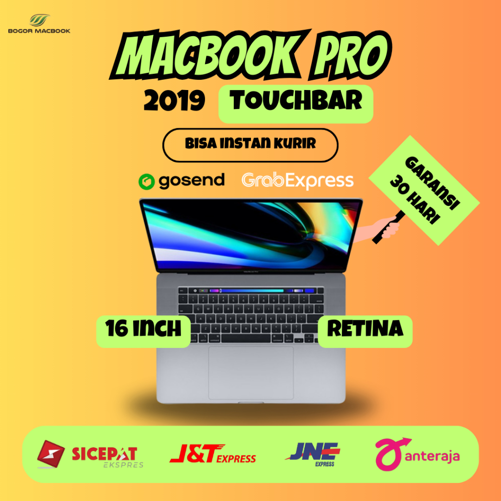 Macbook Pro Touchbar 2019 i7 i9 Second original bisa instan kurir