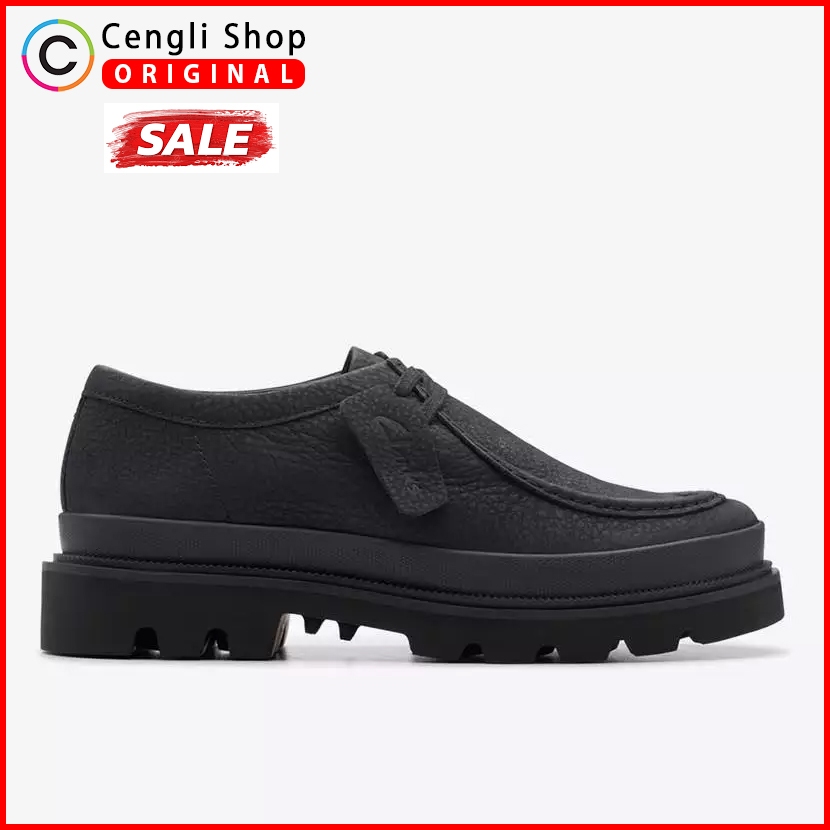 CLARKS SEPATU LOAFER PRIA ORIGINAL PANSUS LOAFERS KULIT ASLI ORI HITAM CM03