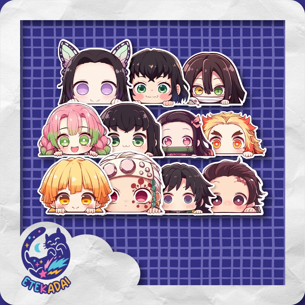 

STIKER PACK DEMON SLAYER NGINTIP 11 pcs LAPTOP AKSESORIS HP ANTI AIR