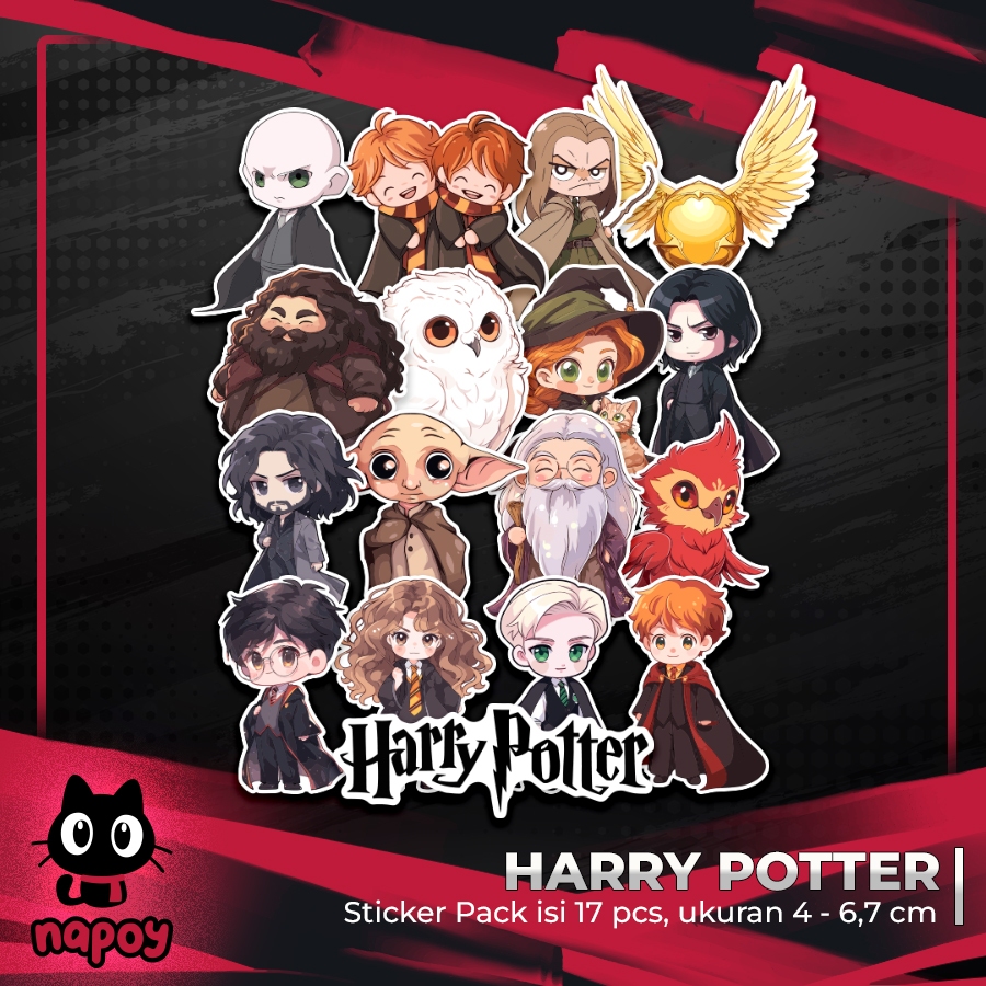 

STIKER PACK BESAR HARRY POTTER 17 pcs LAPTOP AKSESORIS HP ANTI AIR