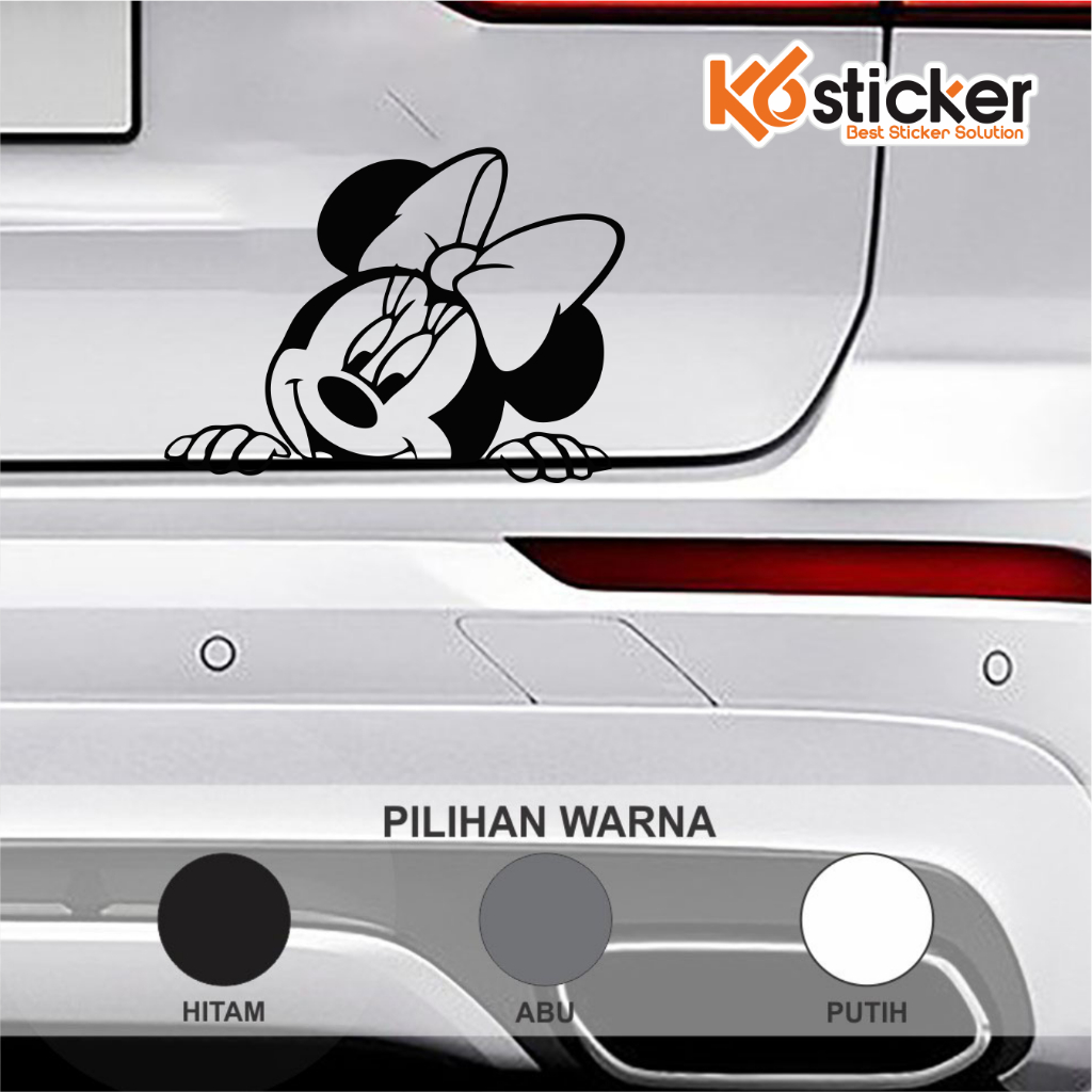 Stiker Body Mobil Mini Mouse Intip Stiker Cutting Sticker Mobil