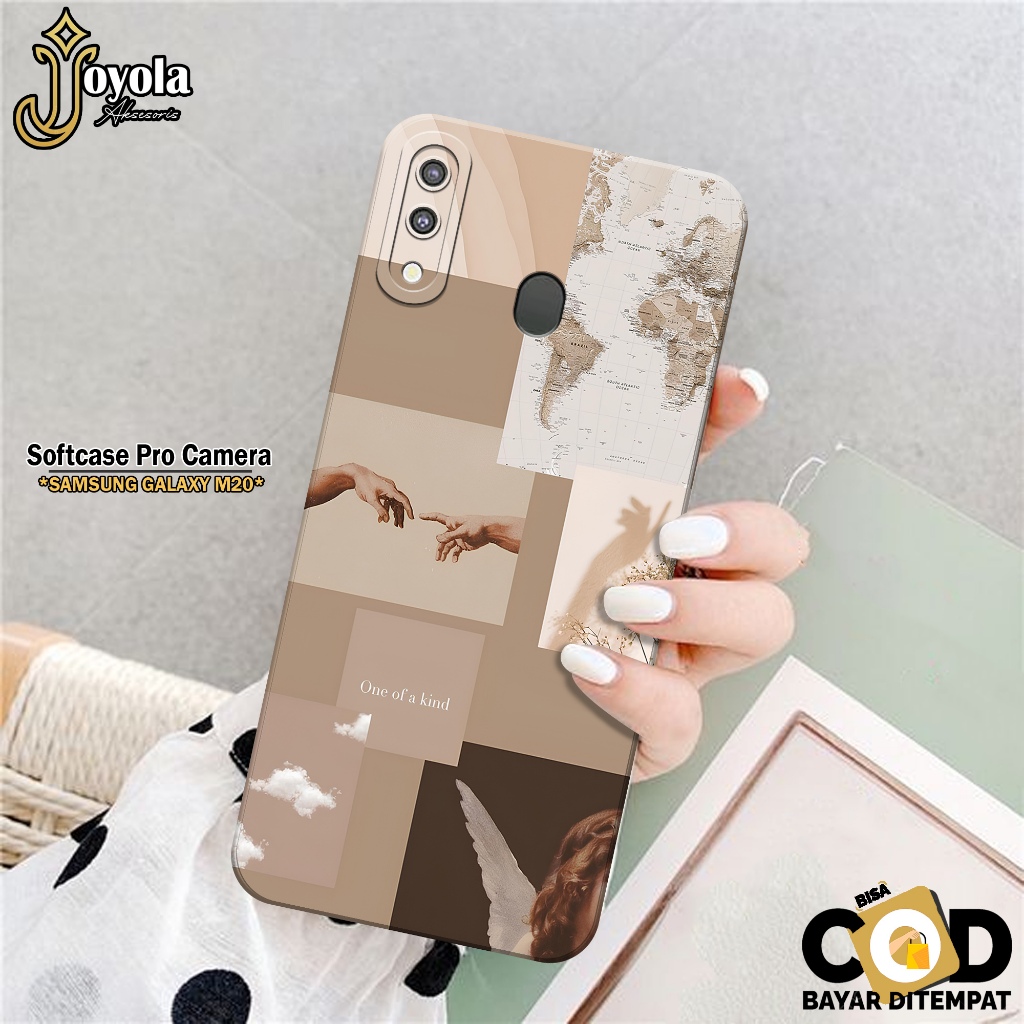 JOYOLA Case Samsung Galaxy M20 - Fahion Case Aesthetic - Softcase Samsung Galaxy M20 - Pro Camera - 