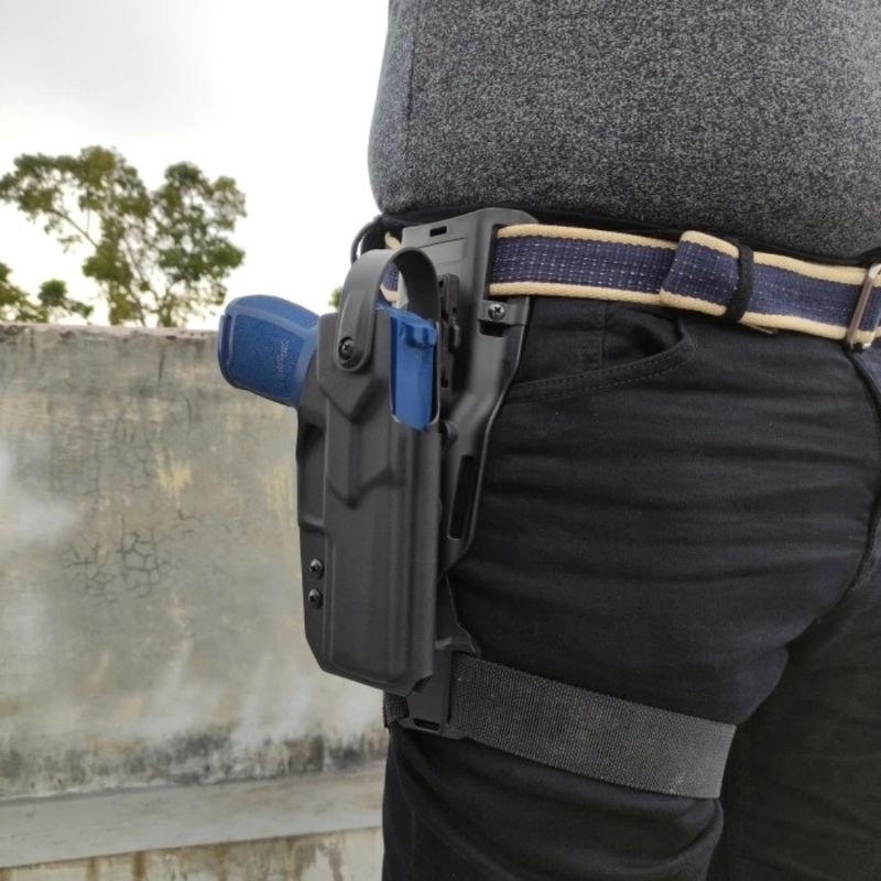Kydex Holster Paha Sigsauer P320 Semi Dropleg Sarung P320 Level 2 Speed Lock